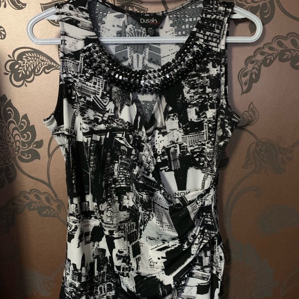 sleeveless top with jewels